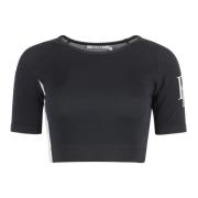 Logo Crop-top in Contrasterende Kleuren Rhude , Black , Dames