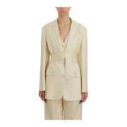 Blazer met Tailleband Dondup , Beige , Dames