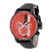 Racing Quartz Horloge - Rode Wijzerplaat Invicta Watches , Black , Her...