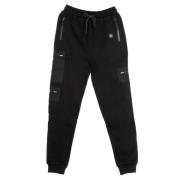 Zwarte Fleece Jogger Broek met Speciale Zak Dolly Noire , Black , Here...