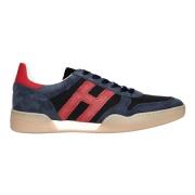 Blauwe Sneakers Retro Urban Stijl Hogan , Black , Heren