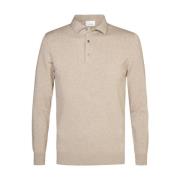 Beige Polo One-Piece Sweater Profuomo , Beige , Heren