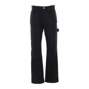 Zwarte Timmerman Denim Broek Amiri , Black , Heren