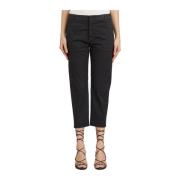 Katoenen Ariel Broek Dondup , Black , Dames