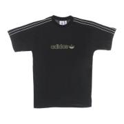 Shadow Stripe Tee Zwart/Wit Korte Mouw Adidas , Black , Heren