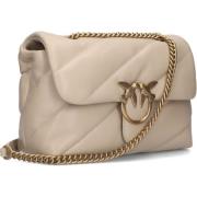 Love Puff Classic Schoudertas Pinko , Beige , Dames