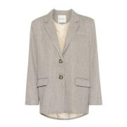 Elegante Blazer Jas Haver Melange My Essential Wardrobe , Gray , Dames