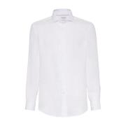 Wit Overhemd voor Mannen Brunello Cucinelli , White , Heren