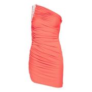 Oranje Crystal Claw Mini Jurk David Koma , Orange , Dames