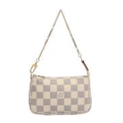 Pre-owned Canvas clutches Louis Vuitton Vintage , White , Dames