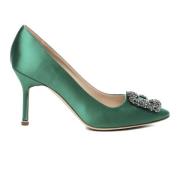 Elegante hak Hangisi schoenen Manolo Blahnik , Green , Dames