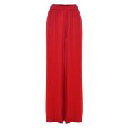 Wijde Crimson Rode Broek Kocca , Red , Dames