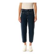 High Rise Relaxed Fit Jeans Closed , Blue , Dames