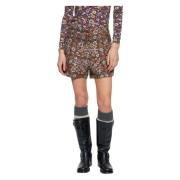 Bloemen gewatteerde print shorts Antik Batik , Brown , Dames