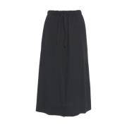 Chique Zwarte Midi Rok met Voor Split Ottod'Ame , Black , Dames