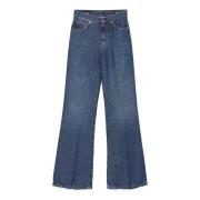 Blauwe Katoenen Denim Amber Jeans Dondup , Blue , Dames