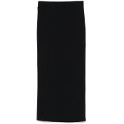 Zwarte Rok met Elastische Tailleband Armarium , Black , Dames