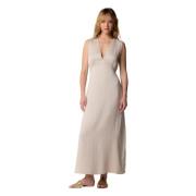 Elegante Maxi Jurken voor Vrouwen Kocca , Beige , Dames