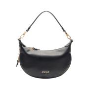 Zwarte Trendy Handtas met Gouden Details Liu Jo , Black , Dames