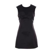 Zwarte mouwloze satijnen jurk Marc Jacobs , Black , Dames