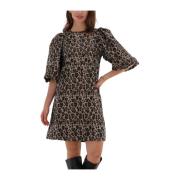 Dierenprint Mini Jurk Co'Couture , Brown , Dames