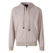 Katoenmix Hoodie met Ritssluiting Brioni , Beige , Heren