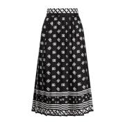 Geplooide rok met logo's Dolce & Gabbana , Black , Dames