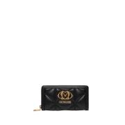 Zwarte portemonnee voor vrouwen Moschino , Black , Dames