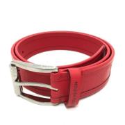 Pre-owned Leather belts Louis Vuitton Vintage , Red , Dames