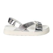 Elegante Plateausandalen met Metalen Details Liu Jo , Gray , Dames