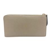 Pre-owned Leather wallets Louis Vuitton Vintage , Beige , Dames