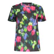 Katoenen Logo T-shirt Geribbelde Halslijn Kenzo , Multicolor , Dames