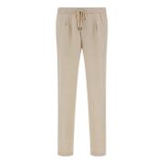 City Linnen Broek Boggi Milano , Beige , Heren