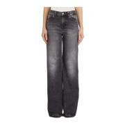 Amber Denim Broek Dondup , Gray , Dames