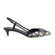 Sling Back Vlogo Signature IN Toile Iconographe Valentino Garavani , B...