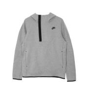 Lichte Hoodie met Halve Rits Nike , Gray , Heren