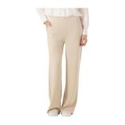 Wijde Zandkleurige Broek Moscow , Beige , Dames