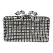 Kristallen Box Clutch Tas Self Portrait , Gray , Dames