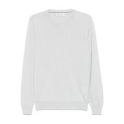 Lichtgrijze Cashmere Crew Neck Sweater Brunello Cucinelli , Gray , Her...