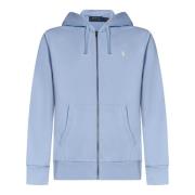 Blauwe Zip Hoodie met Pony Borduursel Polo Ralph Lauren , Blue , Heren