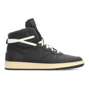 Vintage Leren High-Top Sneakers Rhude , Black , Heren