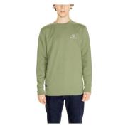 Groene Katoenen Sweatshirt Ronde Hals Aquascutum , Green , Heren