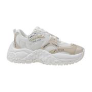 Beige Rubberen Zool Damessneakers Armani Exchange , Beige , Dames