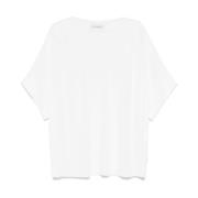 Witte Crew Neck Korte Mouwen Sweater Ermanno Scervino , White , Dames