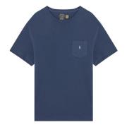 Korte mouwen ronde hals T-shirt Polo Ralph Lauren , Blue , Heren