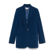 Blauwe Jassen voor Vrouwen Elisabetta Franchi , Blue , Dames