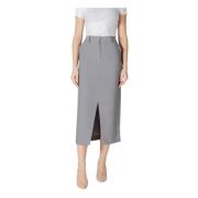 Dames Lange Jurk Collectie Ichi , Gray , Dames