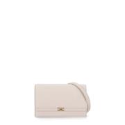 Beige Pochette met Kettingband Elisabetta Franchi , Beige , Dames