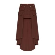 Asymmetrische rok Versace Jeans Couture , Brown , Dames