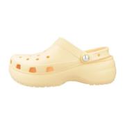 Klassieke Platform Parel Klompen Crocs , Orange , Dames